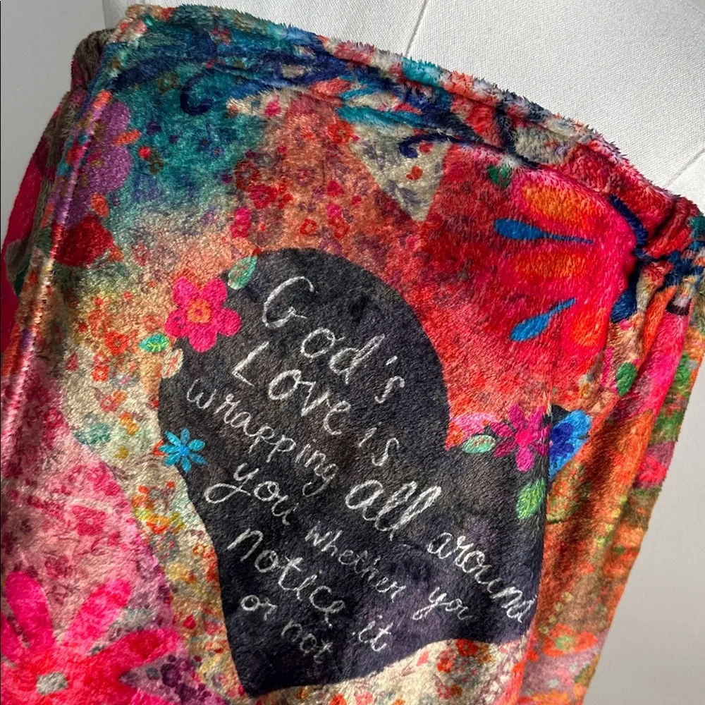 Natural Life Floral Towel Wrap Coverup Skirt Boho Hippie Beach S/M Gods Love‎